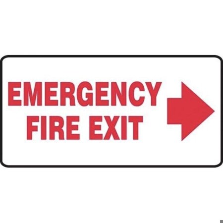 Accuform SAFETY SIGN EMERGENCY EVACUATION MEXT528XL MEXT528XL